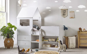 Orpheus Midsleeper - White or White/Oak - Childs Bed