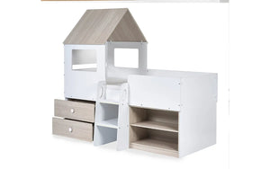 Orpheus Midsleeper - White or White/Oak - Childs Bed