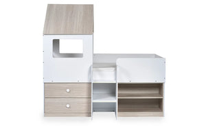 Orpheus Midsleeper - White or White/Oak - Childs Bed