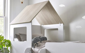 Orpheus Midsleeper - White or White/Oak - Childs Bed