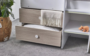 Orpheus Midsleeper - White or White/Oak - Childs Bed