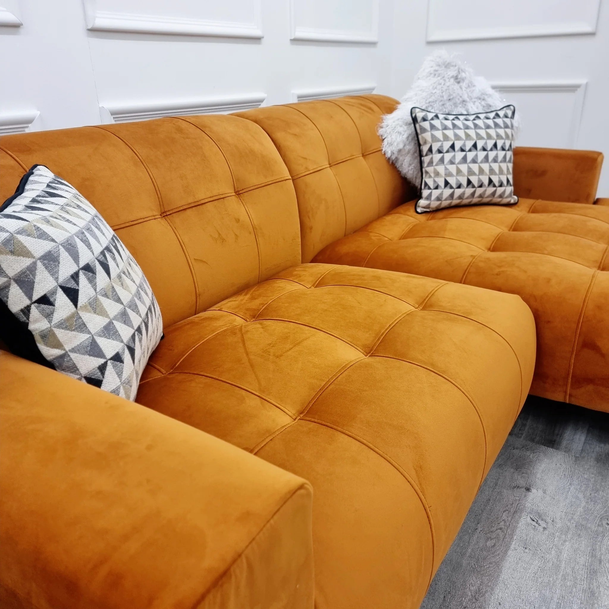 Oslo Cinema Sofa - Available in 2 or 3 Piece - Steel Grey, Burnt Orange, Marine Blue & Dark Suede (Bison Black)