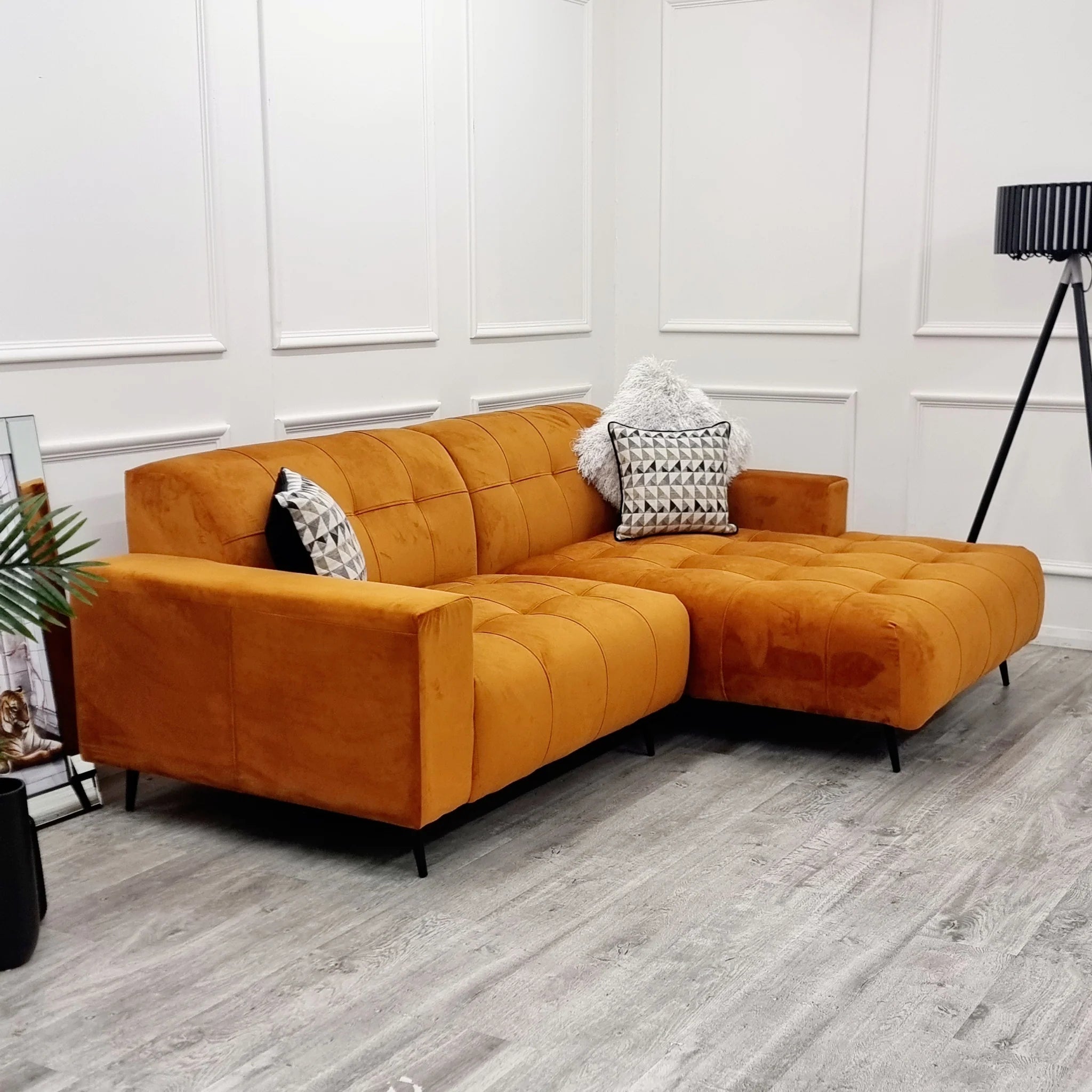 Oslo Cinema Sofa - Available in 2 or 3 Piece - Steel Grey, Burnt Orange, Marine Blue & Dark Suede (Bison Black)