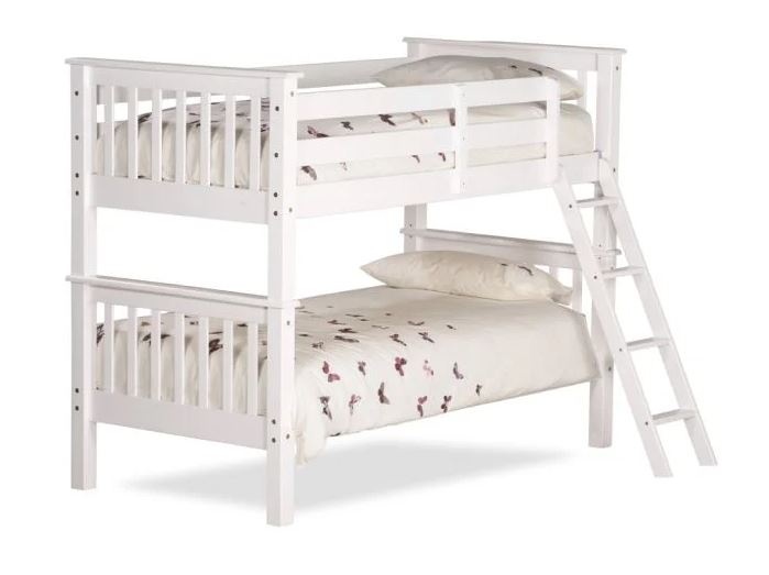 Oxford Bunk Bed - White - Single 3Ft - Drawer Option