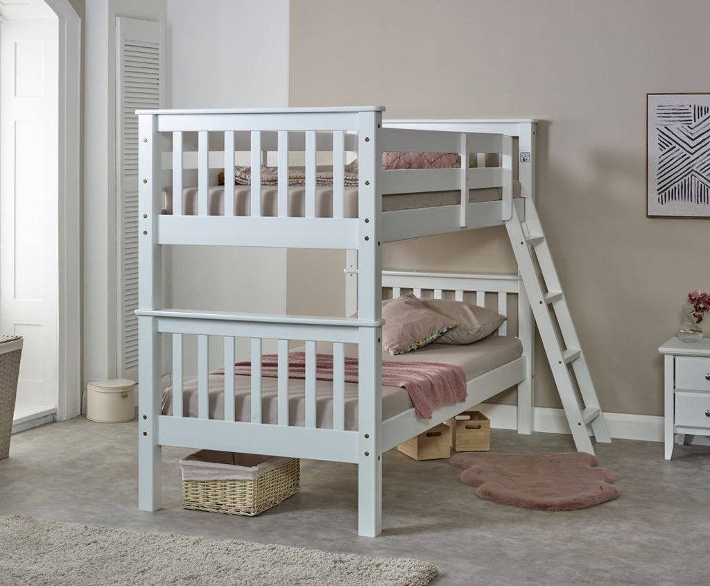 Oxford Bunk Bed - White - Single 3Ft - Drawer Option