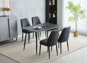 Oxford Ceramic Dining Table 1.2m - White, Grey or Black - Quilted Seating Option Available