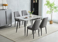 Oxford Ceramic Dining Table 1.2m - White, Grey or Black - Quilted Seating Option Available