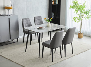 Oxford Ceramic Dining Table 1.2m - White, Grey or Black - Quilted Seating Option Available