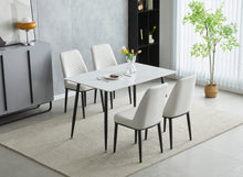 Load image into Gallery viewer, Oxford Ceramic Dining Table 1.2m - White, Grey or Black - Quilted Seating Option Available
