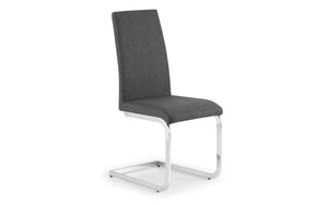 Roma Cantilever Dining Chair Slate Grey - 44x54x100H (cm)