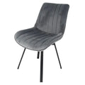 Roco 360º Dark Grey Chair - Available in Plush with Black Legs
