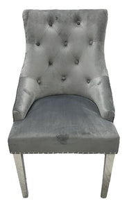 Luxury Roma Chrome Legged Chair With or without Knocker - Available in Range of Colours an Materials