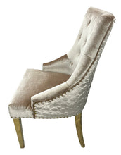 Load image into Gallery viewer, Luxury Roma Gold Legged Chair - Available in Mink or Silver
