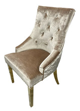 Load image into Gallery viewer, Luxury Roma Gold Legged Chair - Available in Mink or Silver
