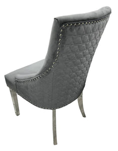 Luxury Roma Chrome Legged Chair With or without Knocker - Available in Range of Colours an Materials