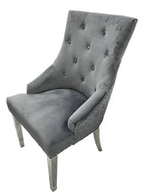 Load image into Gallery viewer, Luxury Roma Chrome Legged Chair With or without Knocker - Available in Range of Colours an Materials
