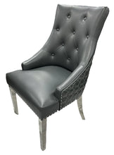 Load image into Gallery viewer, Luxury Roma Chrome Legged Chair With or without Knocker - Available in Range of Colours an Materials
