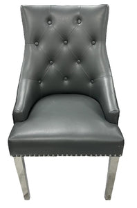 Luxury Roma Chrome Legged Chair With or without Knocker - Available in Range of Colours an Materials