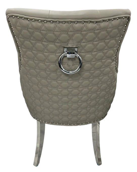 Luxury Roma Chrome Legged Chair With or without Knocker - Available in Range of Colours an Materials