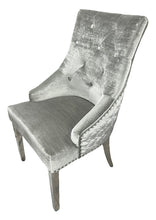 Load image into Gallery viewer, Luxury Roma Chrome Legged Chair With or without Knocker - Available in Range of Colours an Materials
