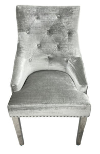 Luxury Roma Chrome Legged Chair With or without Knocker - Available in Range of Colours an Materials