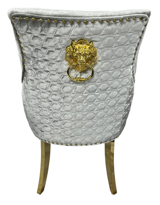 Luxury Roma Gold Legged Chair - Available in Mink or Silver