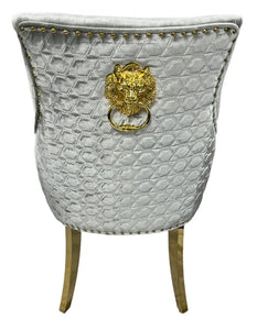 Luxury Roma Gold Legged Chair - Available in Mink or Silver