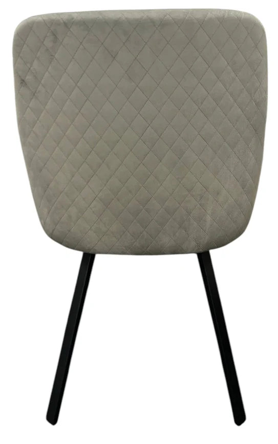 Rose 360º Chair With Black Legs - Available in Dark Grey Or PU Leather Light Grey