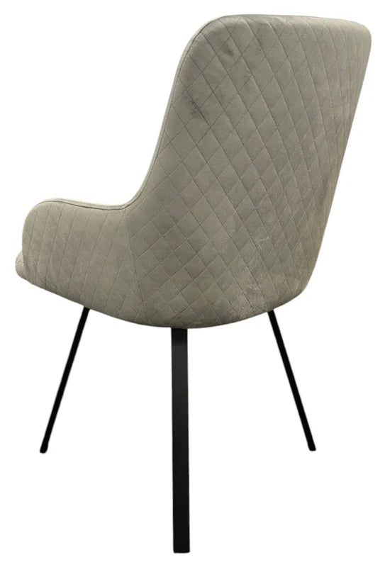 Rose 360º Chair With Black Legs - Available in Dark Grey Or PU Leather Light Grey