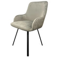 Rose 360º Chair With Black Legs - Available in Dark Grey Or PU Leather Light Grey
