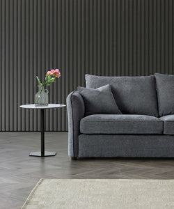 Luxury Rubin Corner Chaise in Charcoal or Pebble Boucle - Right Hand Facing