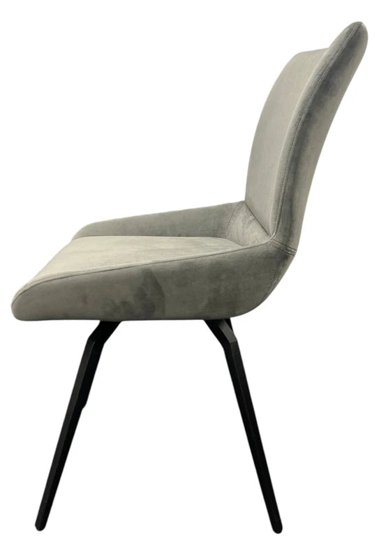 Siena 180º Dark Grey Chair With Black Legs