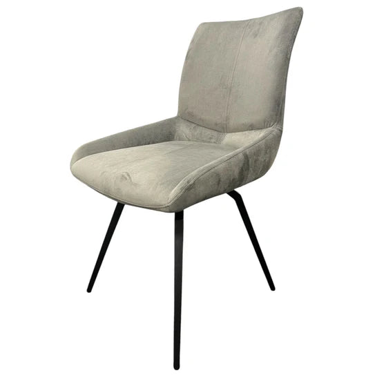 Siena 180º Dark Grey Chair With Black Legs