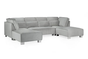 Sloane Plush Grey Sofa - Available in Corner, 3 or 2 Seater