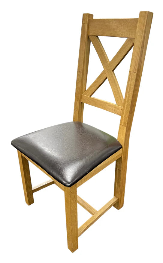 Torino & Luca Wooden Chairs - Colours Natural or Grey - Available in Ladder or Cross Back