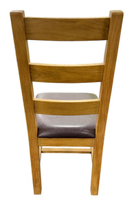 Torino & Luca Wooden Chairs - Colours Natural or Grey - Available in Ladder or Cross Back