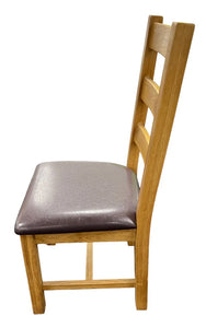 Torino & Luca Wooden Chairs - Colours Natural or Grey - Available in Ladder or Cross Back