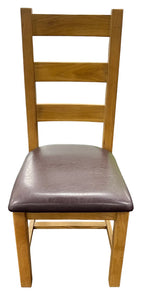 Torino & Luca Wooden Chairs - Colours Natural or Grey - Available in Ladder or Cross Back