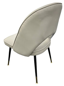 Luxury Venice Black Legged Chair - Avilable in PU Grey, PU TAN or Cream Fabric