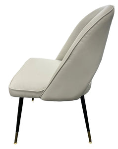 Luxury Venice Black Legged Chair - Avilable in PU Grey, PU TAN or Cream Fabric