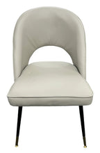 Load image into Gallery viewer, Luxury Venice Black Legged Chair - Avilable in PU Grey, PU TAN or Cream Fabric
