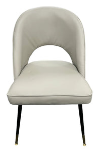 Luxury Venice Black Legged Chair - Avilable in PU Grey, PU TAN or Cream Fabric