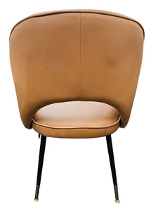 Luxury Venice Black Legged Chair - Avilable in PU Grey, PU TAN or Cream Fabric