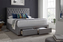 Load image into Gallery viewer, Vindolanda Roman Grey Drawer Storage Bed - Available in Double or KingSize
