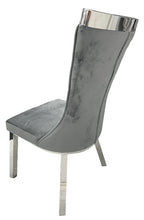 Load image into Gallery viewer, Luxury Winsor Dark Grey Plush Chair (Chrome Legs)
