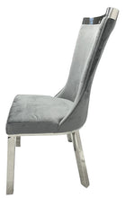 Load image into Gallery viewer, Luxury Winsor Dark Grey Plush Chair (Chrome Legs)
