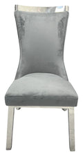 Load image into Gallery viewer, Luxury Winsor Dark Grey Plush Chair (Chrome Legs)
