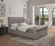 Load image into Gallery viewer, Zurich Sleigh Bed Grey - Small Double 4Ft, Double 4&quot;6Ft &amp; KingSize 5Ft Available
