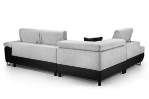 Anton SofaBed - Colours Grey or Black & Grey - Available in LHF/RHF Corner