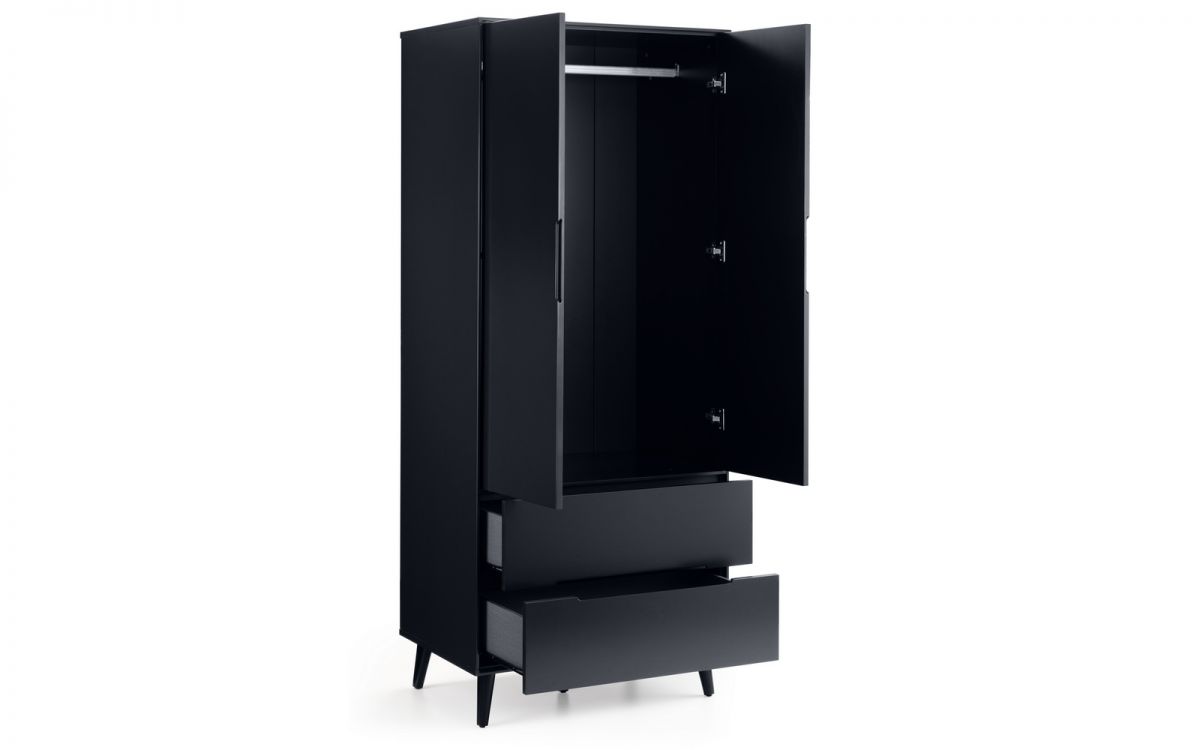 Alison Bedroom Range - White or Anthracite - Options: 2 Drawer Bedsides, 3 Drawer Chest, 5 Drawer Chest, 6 Drawer Chest & Wardrobe